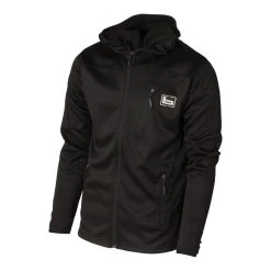 Banded Hooded Mid Layer Fleece Full Zip Jacket -Hunting shops BGR11062Black 02