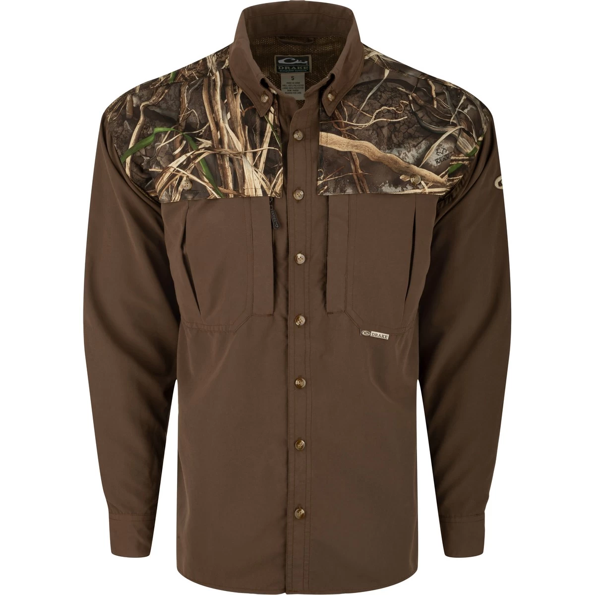 Drake Two-Tone Vented Wingshooter Long Sleeve Shirt 3 Drake Two-Tone Vented Wingshooter Long Sleeve Shirt