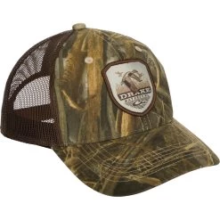 Drake Vintage Badge Mesh Back Cap -Hunting shops DRW4070Realtree20Max207 01