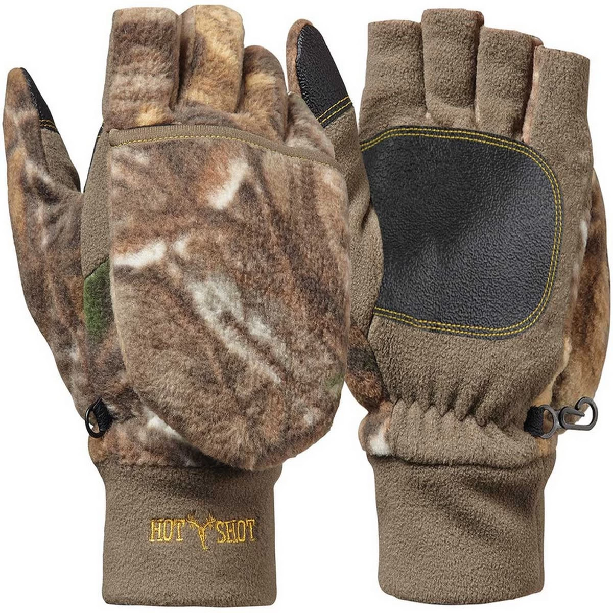 Jacob Ash Hot Shot Men's Bulls-Eye Fleece Pop-Top Insulated Gloves 3 Jacob Ash Hot Shot Men's Bulls-Eye Fleece Pop-Top Insulated Gloves