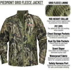 Paramount Outdoors PIEDMONT Mid-Season Fleece Waterproof Insulated Jacket -Hunting shops NBSJK014Mossy20Oak20Country 06